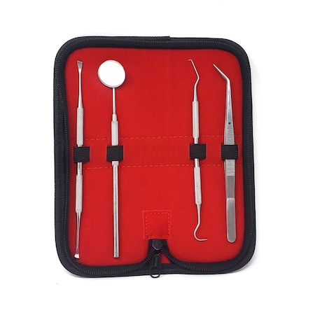 A2Z Scilab 4 Pcs Basic Dental Oral Kit Stainless Steel Tools in a Case A2Z-ZR-KIT-156